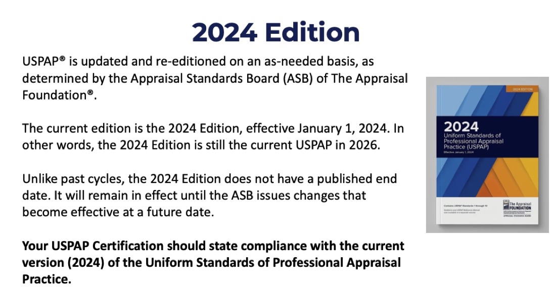 USPAP 2026 reference chart 1